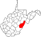Map of West Virginia highlighting Pocahontas County.svg