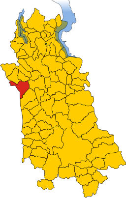 Romagnano Sesias läge i Novara