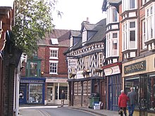Market Drayton, Shropshire, Povey's birthplace, modern day MarketDraytonTudorHouseHotel.jpg