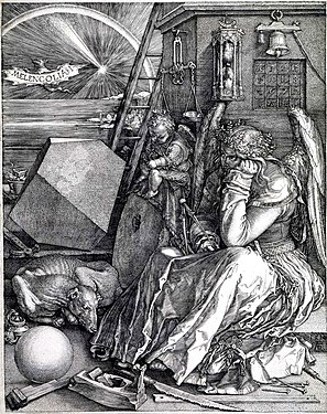 Albrecht Dürer: Melankoli I, ca. 1514, 24 × 18,5 cm