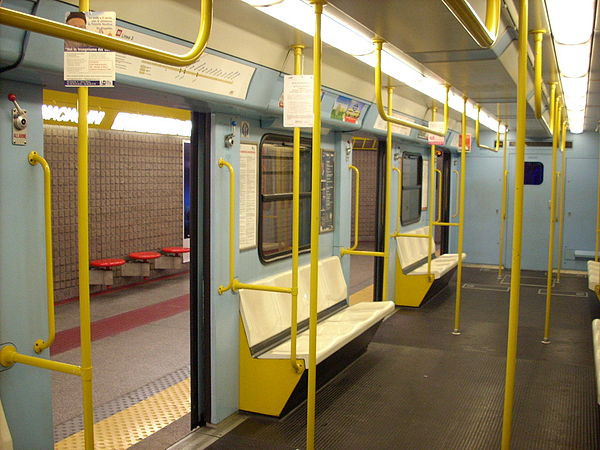 Inside an original line M3 train.