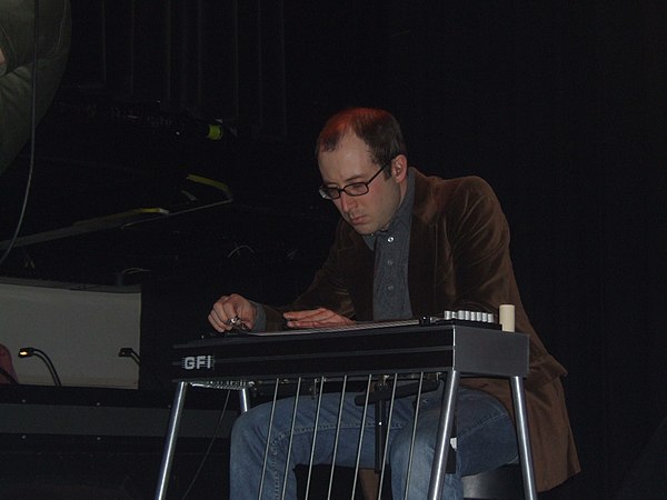 Mike Mogis playing the pedal steel