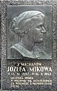 Płaskorzeźba na tablicy nagrobnej Józefy z Machayów Mikowej na Cmentarzu Salwatorskim.