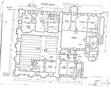 Ground floor plan, made in 1954 during the reconstruction