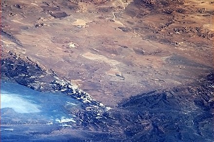 Le désert des Mojaves vu depuis l'espace.