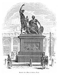Monumentin kaiverrus British Libraryn arkistosta, 1855