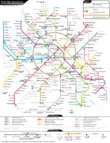 Moscow Metro route map with planned stations