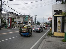 The National Highway at the boundary with Muntinlupa