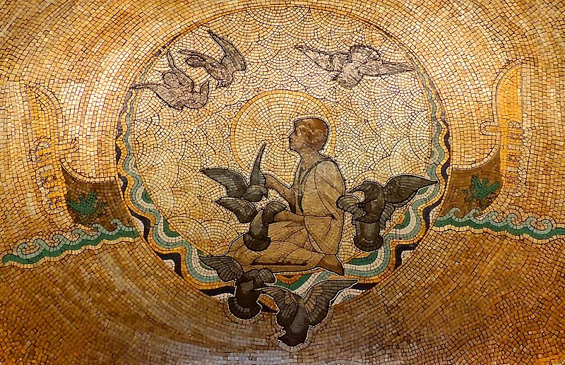 File:Museum van Mieghem, Anversa, mosaico al soffitto nella sala veneziana.jpg