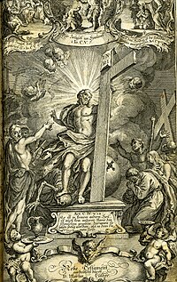 engraving of the risen Christ
