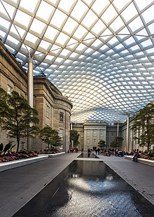 The Robert and Arlene Kogod Courtyard at the National Portrait Gallery. National Portrait Gallery courtyard DC1.jpg