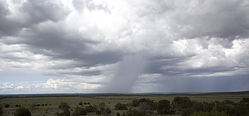 Monsoon rains upon the high plains of the American West. New Mexico Monsoon 2011.jpg