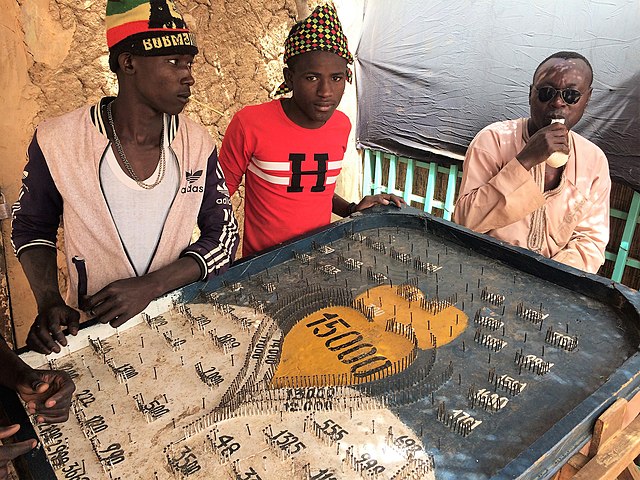 A self-made pinball game in Niger