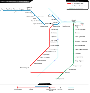 Нижегородский метрополитен схема