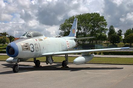 F-86F Sabre of the FAP's 51 Squadron, based at Monte Real from 1959