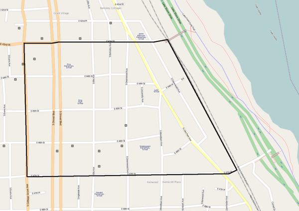 Streetmap of district North Kenwood District.png
