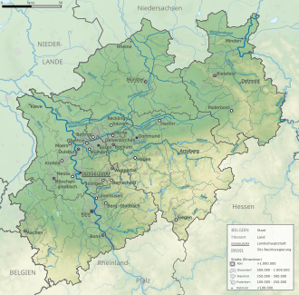 Nordrhein-Westfalen topografisk kart 01V.svg