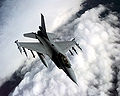 Norwegian F-16A over the Balkans
