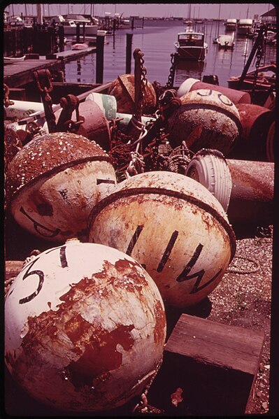 File:OLD BUOYS ON WHARF IN STATEN ISLAND - NARA - 547937.jpg