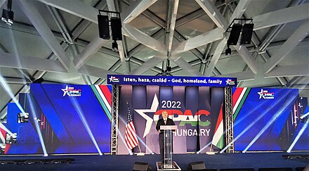 Viktor Orbán speaking at CPAC Hungary
