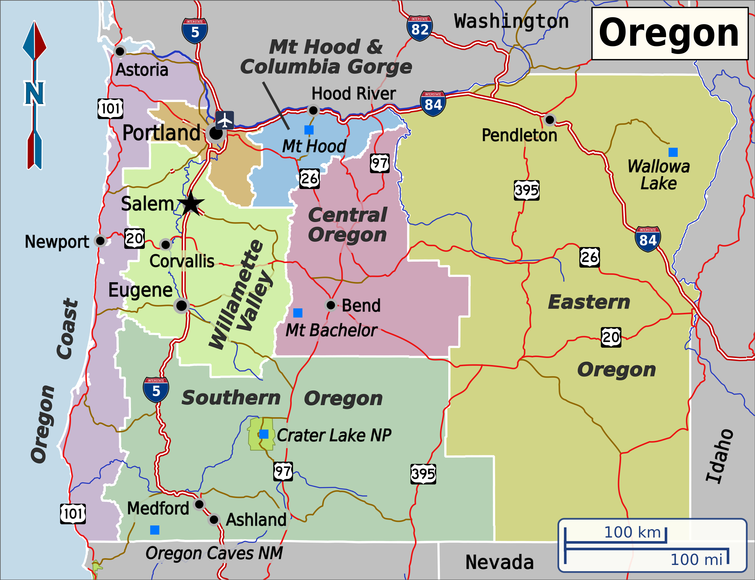 File:Oregon Regions Map 2015.Svg - Wikimedia Commons