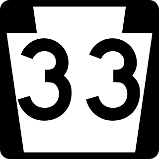 <span class="mw-page-title-main">Pennsylvania Route 33</span> State highway in Pennsylvania, US