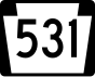 Pennsylvania Route 531 işaretçisi