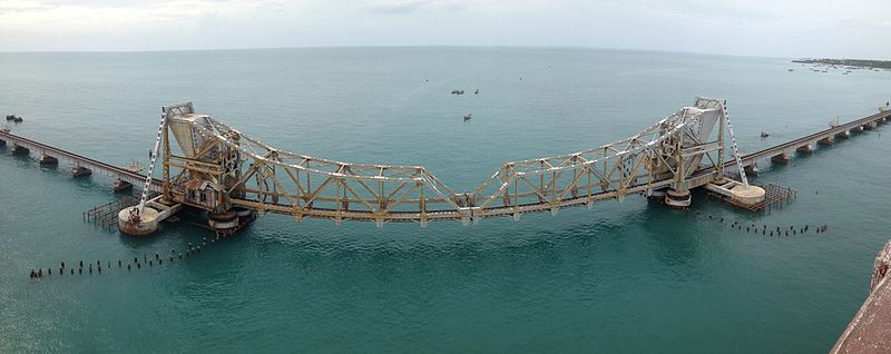 File:Pamban Railway Bridge.jpeg