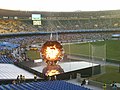 2007年泛美運動會聖火在馬拉卡納體育場點燃著