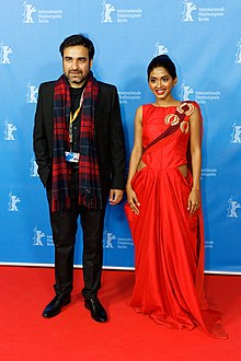 Patil with Pankaj Tripathi at World Premiere Newton Zoopalast Berlinale 2017 Pankaj Tripathi and Anjali Patil World Premiere Newton Zoopalast Berlinale 2017.jpg