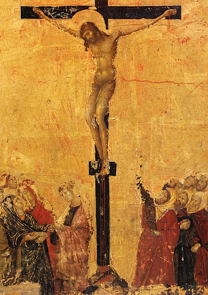 File:Particolare della Crocifissione di Duccio di Buoninsegna. Trittico con la Flagelazione di Cristo, Crocifissione e Deposizione nel Sepolcro. Siena, Museo della Società di Esecutori di Pie Disposizioni, ca. 1295.jpg