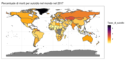 Miniatura per Stati per tasso di suicidio