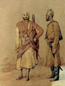 Police in Delhi under Bahadur Shah II, 1842 Police Chuprasi, Delhi.png