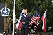 Polish Minister of National Defense Mariusz Blaszczak speaks