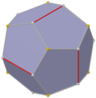 Orthographic projections of the pyritohedron with h = 1/2