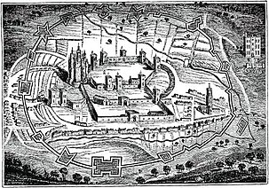Pontefract Castle (1648) Pontefract Castle 1648.jpg