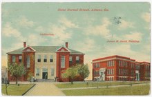 Postcard of State Normal School auditorium and James M. Smith building, Athens, Georgia, 1912. Postcard of State Normal School, Athens, Georgia, 1912 - DPLA - 65ffb31beff4cadef9f132480358ee4e.pdf
