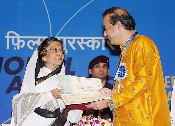 Wadkar was conferred upon the National Film Award for Best Male Playback Singer by President Pratibha Patil for his rendition of Hey Bhaskara in the b