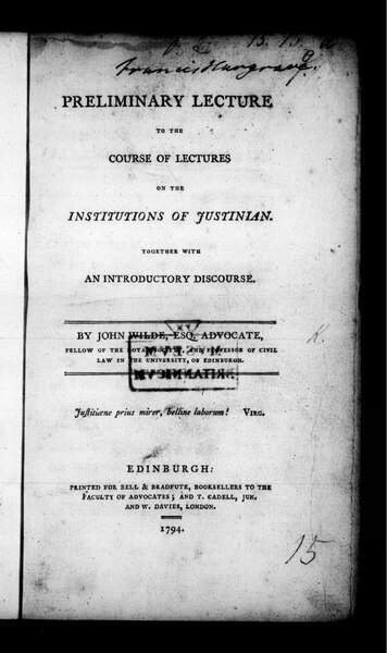 File:Preliminary Lecture to the Course of Lectures on the Institutions of Justinian (Wilde, 1794, bim eighteenth-century preliminary-lecture-to-t wilde-john 1794).pdf