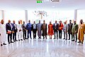 A group photo of Olayinka David-West and other stakeholders of the Economic and Financial Inclusion implementation team.