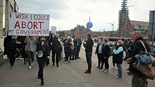 Protest in Gdansk against Poland's new abortion laws 24.10.2020
