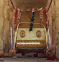 The decorated palanquin used during the festival Pushpaneswarar temple, Thirupanthuruthi (22).jpg