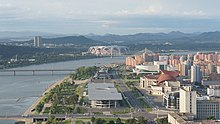 Modern-day Pyongyang Pyongyang aerial view (15124608601).jpg
