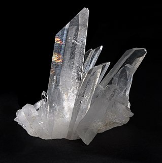 Quartz Mineral made of silicon and oxygen.