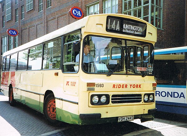 Rider York Duple Dominant bodied Leyland Leopard in 1992