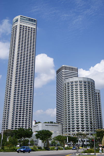 Raffles city beside Bras Basah Road