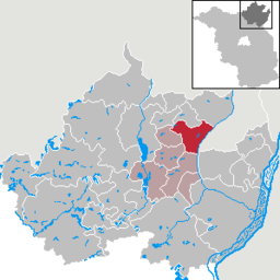 Läget för kommunen Randowtali Landkreis Uckermark
