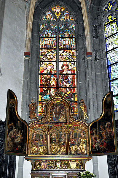Bestand:Rechter Seitenaltar St. Kornelius, Kornelimünster.jpg