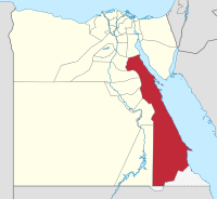 Lage des Gouvenements Rotes Meer in Ägypten
