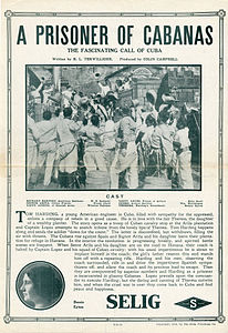 flier de sortie A PRISONNIER DE Cabañas, 1913.jpg